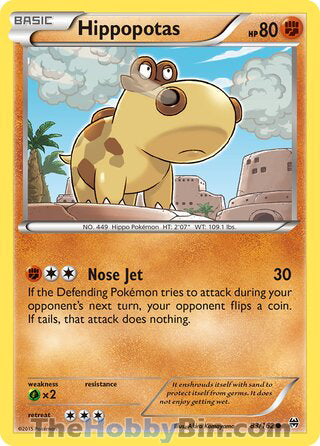 Hippopotas #83/162 Common - BREAKthrough Pokemon card