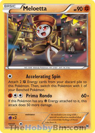 Meloetta #85/162 Holo Rare - BREAKthrough Pokemon card