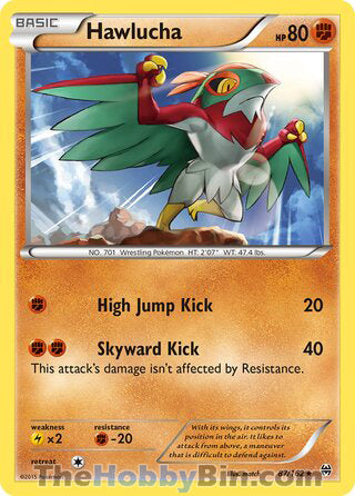 Hawlucha #87/162 Rare - BREAKthrough Pokemon card