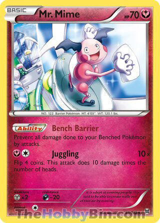 Mr. Mime #97/162 Rare - BREAKthrough Pokemon card