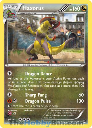 Haxorus #111/162 Holo Rare - BREAKthrough Pokemon card