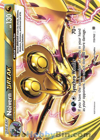 Noivern BREAK #113/162 Rare BREAK - BREAKthrough Pokemon card