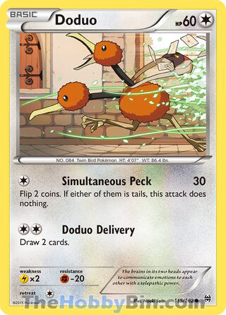 Doduo #115/162 Common - BREAKthrough Pokemon card