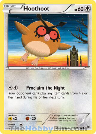 Hoothoot #119/162 Common - BREAKthrough Pokemon card