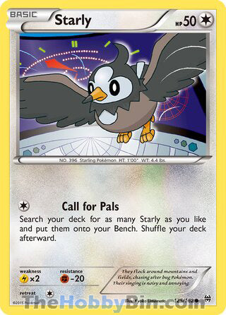 Starly #125/162 Common - BREAKthrough Pokemon card