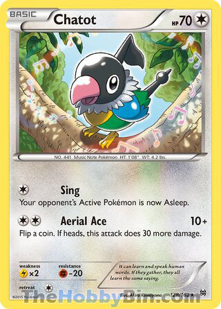 Chatot #128/162 Rare - BREAKthrough Pokemon card