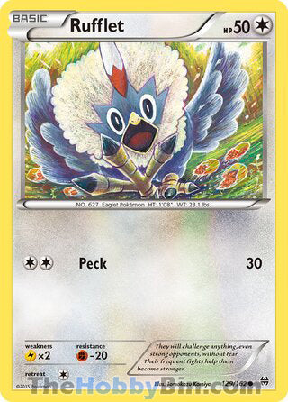 Rufflet #129/162 Common - BREAKthrough Pokemon card