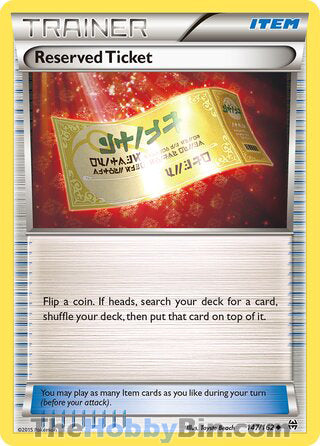 0147 Reserved Ticket Uncommon BREAKthrough