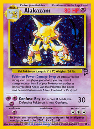 0001 Alakazam Holo Rare Base Set 2
