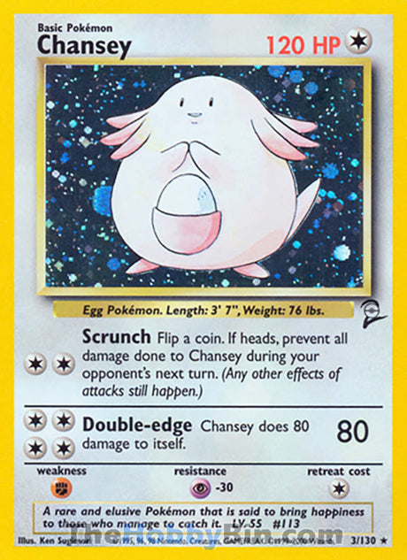 Chansey Base Set 2 Holo Rare #3/130