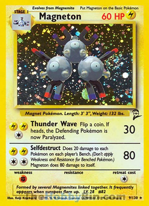 0009 Magneton Holo Rare Base Set 2