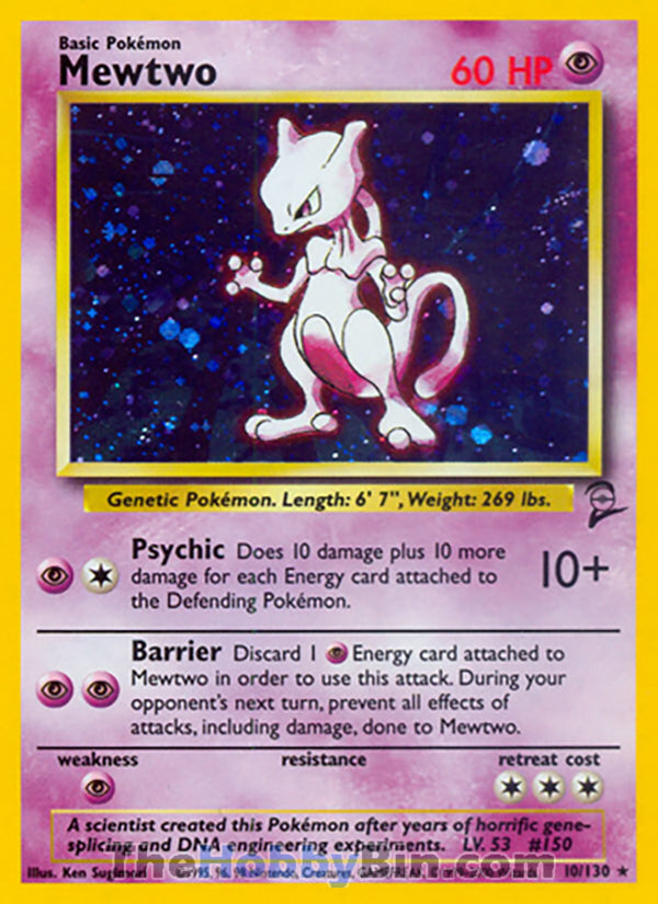 Mewtwo Base Set 2 Holo Rare #10/130