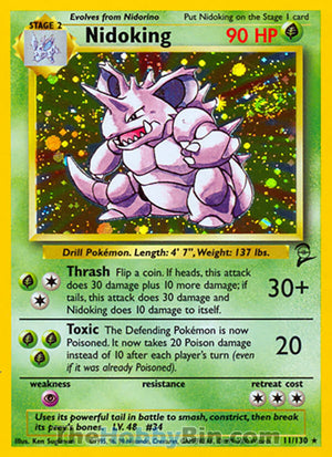 0011 Nidoking Holo Rare Base Set 2