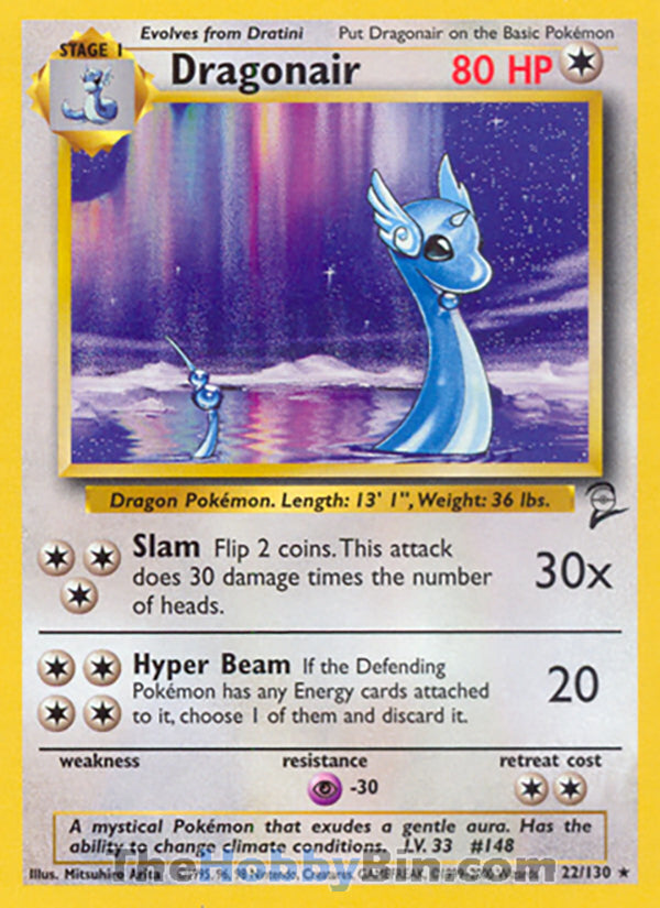 Dragonair #22/130 Rare - Base Set 2 Pokemon card