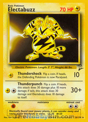 0024 Electabuzz Rare Base Set 2