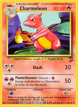 0035 Charmeleon Uncommon Base Set 2
