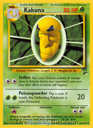 0047 Kakuna Uncommon Base Set 2