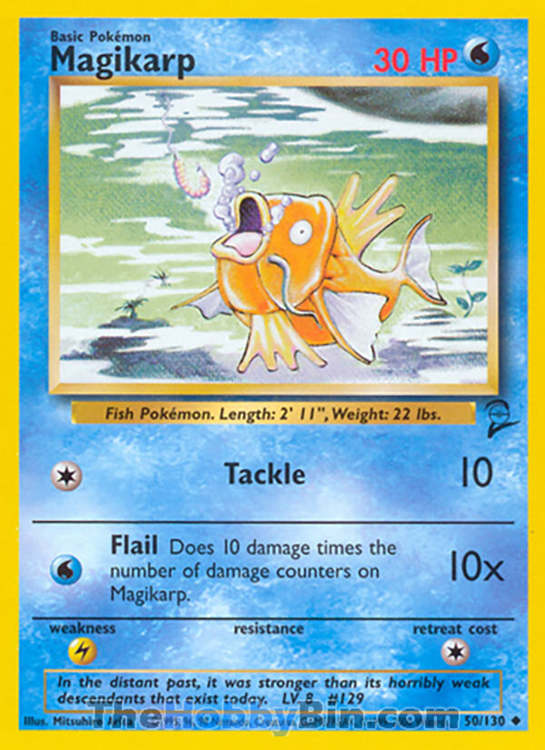 Magikarp #50/130 Uncommon - Base Set 2 Pokemon card