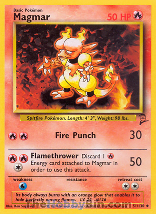 Magmar Base Set 2 Uncommon #51/130