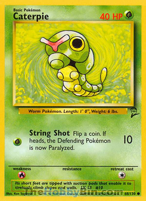 Caterpie #68/130 Common - Base Set 2 Pokemon card