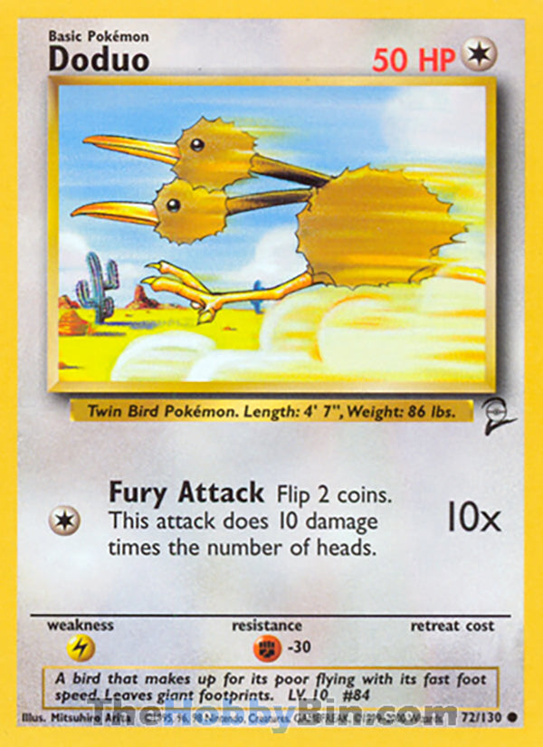 Doduo #72/130 Common - Base Set 2 Pokemon card