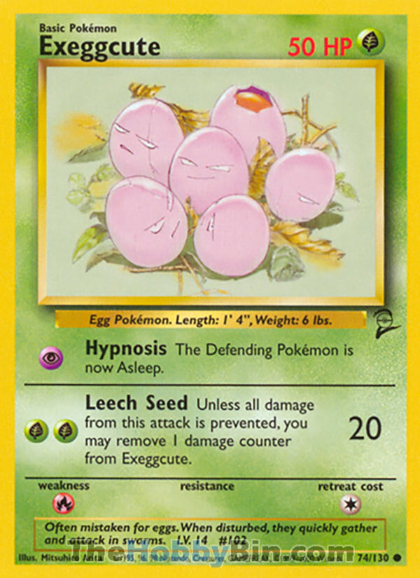 Exeggcute #74/130 Common - Base Set 2 Pokemon card