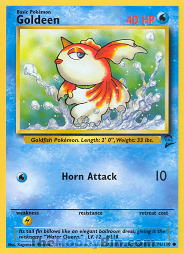 Goldeen #76/130 Common - Base Set 2 Pokemon card