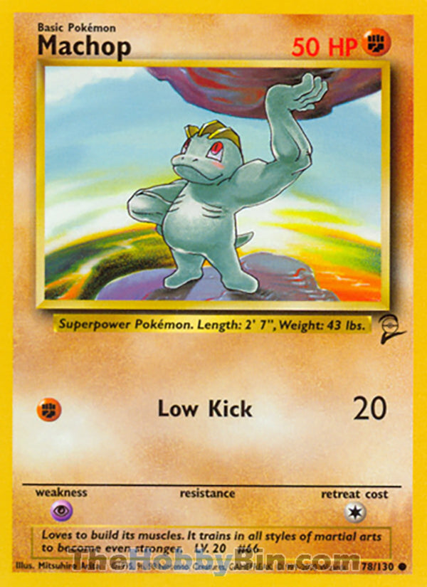 Machop #78/130 Common - Base Set 2 Pokemon card