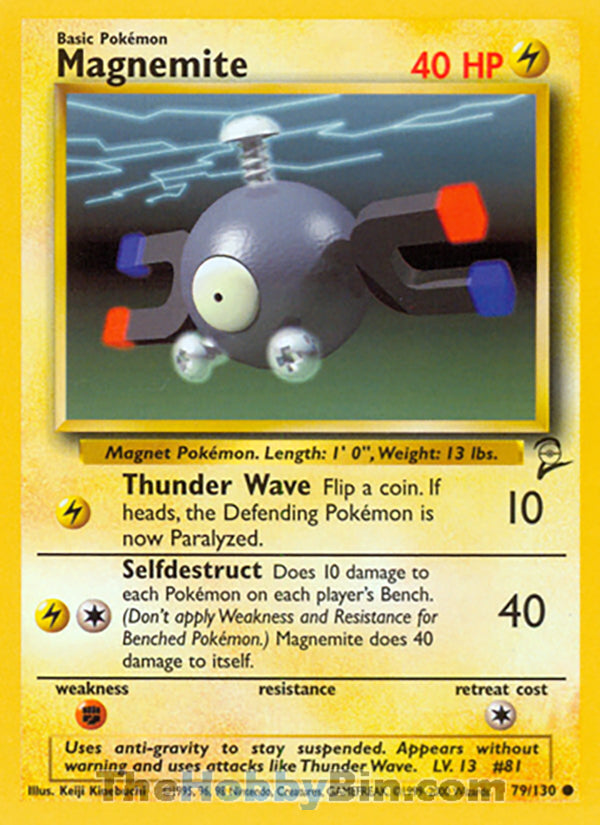Magnemite #79/130 Common - Base Set 2 Pokemon card