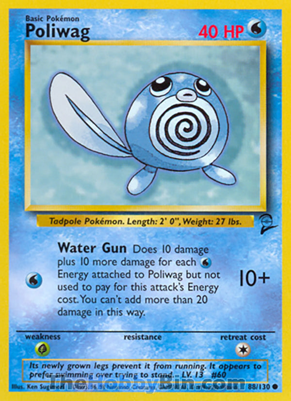 Poliwag Base Set 2 Common #88/130