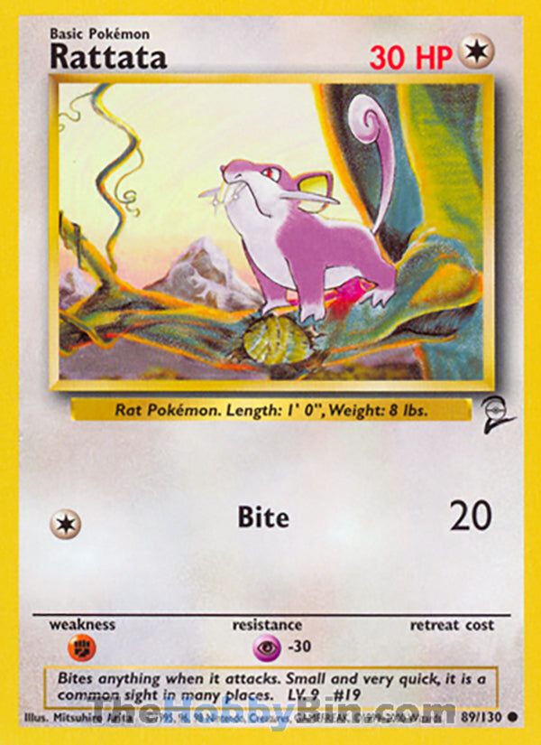 Rattata #89/130 Common - Base Set 2 Pokemon card