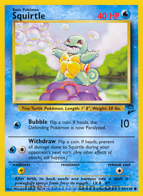 Squirtle Base Set 2 Common #93/130