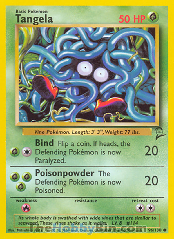 Tangela #96/130 Common - Base Set 2 Pokemon card