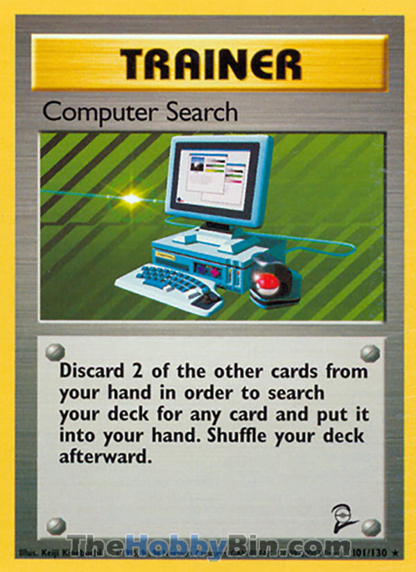 Computer Search #101/130 Rare - Base Set 2 Pokemon card