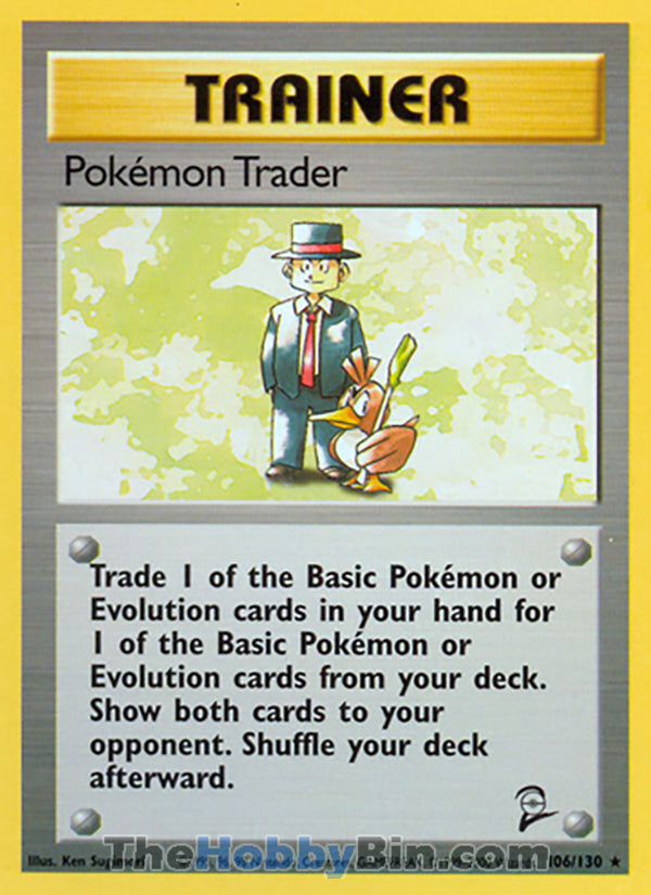 Pokemon Trader #106/130 Rare - Base Set 2 Pokemon card