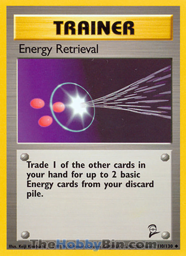 Energy Retrieval #110/130 Uncommon - Base Set 2 Pokemon card