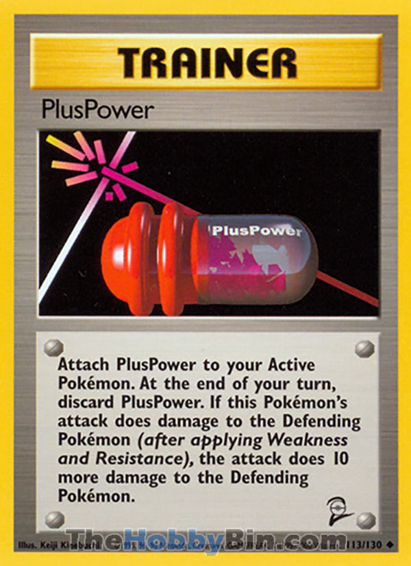 PlusPower #113/130 Uncommon - Base Set 2 Pokemon card