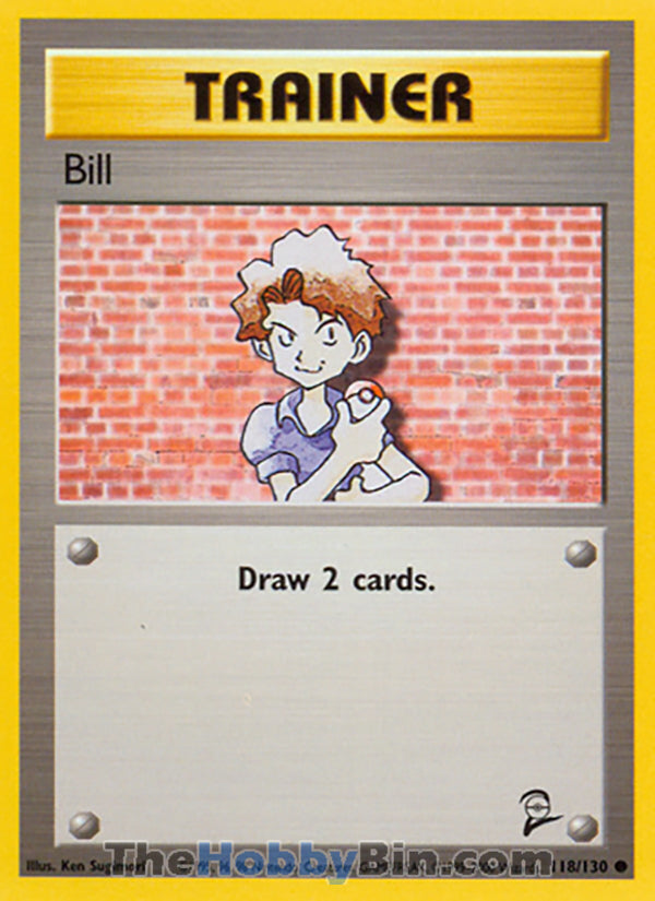 Bill #118/130 Common - Base Set 2 Pokemon card