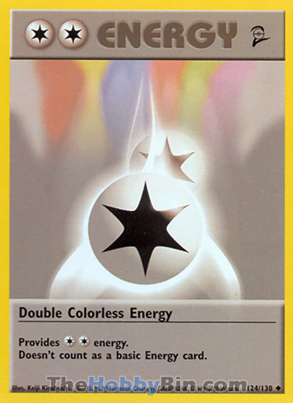Double Colorless Energy #124/130 Uncommon - Base Set 2 Pokemon card