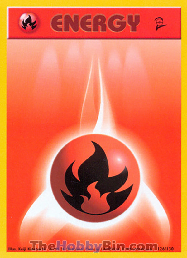 Fire Energy #126/130 Common - Base Set 2 Pokemon card
