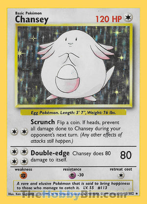 0003 Chansey Holo Rare Base Set