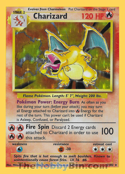 Charizard #4/102 Holo Rare - Base Set Pokemon card
