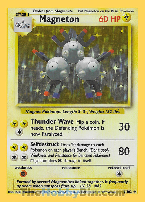 Magneton Base Set Unlimited  Holo Rare #9/102