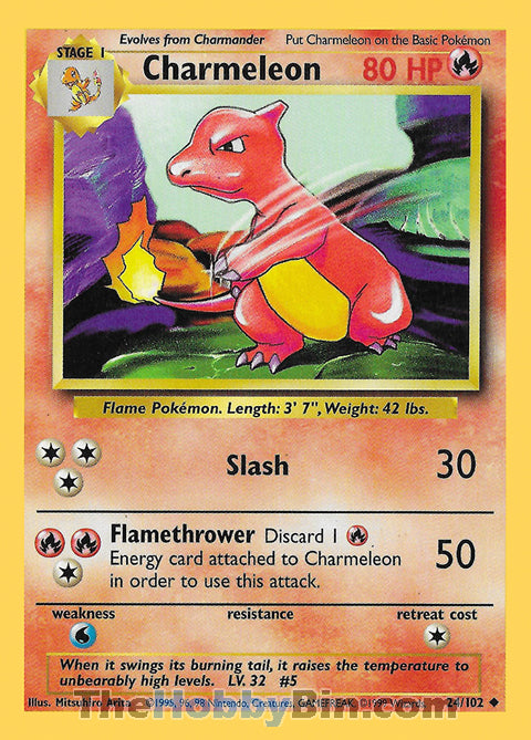 Charmeleon Base Set Unlimited  Uncommon #24/102