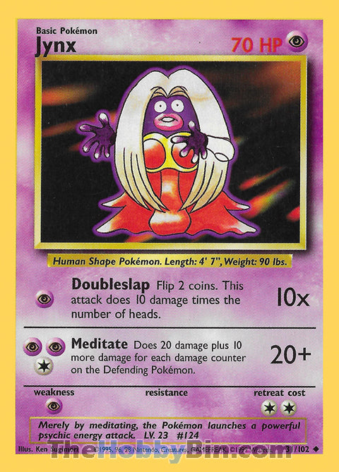 Jynx Base Set Unlimited  Uncommon #31/102