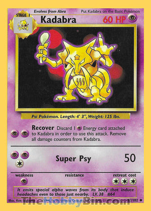 0032 Kadabra Uncommon Base Set