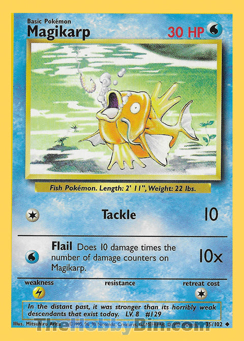 Magikarp #35/102 Uncommon - Base Set Pokemon card