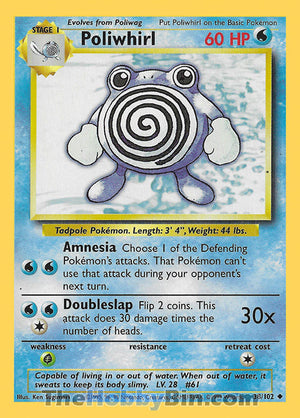 0038 Poliwhirl Uncommon Base Set