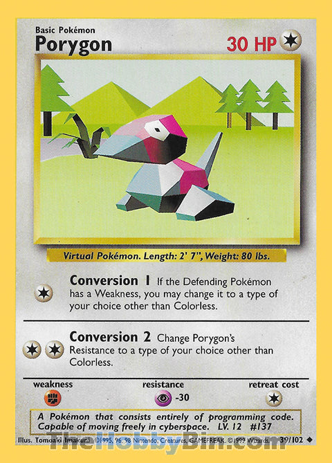 Porygon Base Set Unlimited  Uncommon #39/102