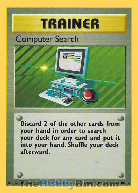 Computer Search #71/102 Rare - Base Set Pokemon card